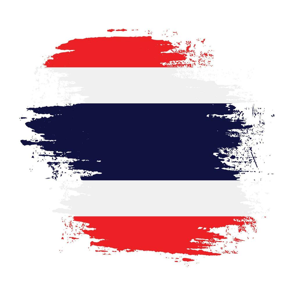 Creative Thailand grunge texture flag vector