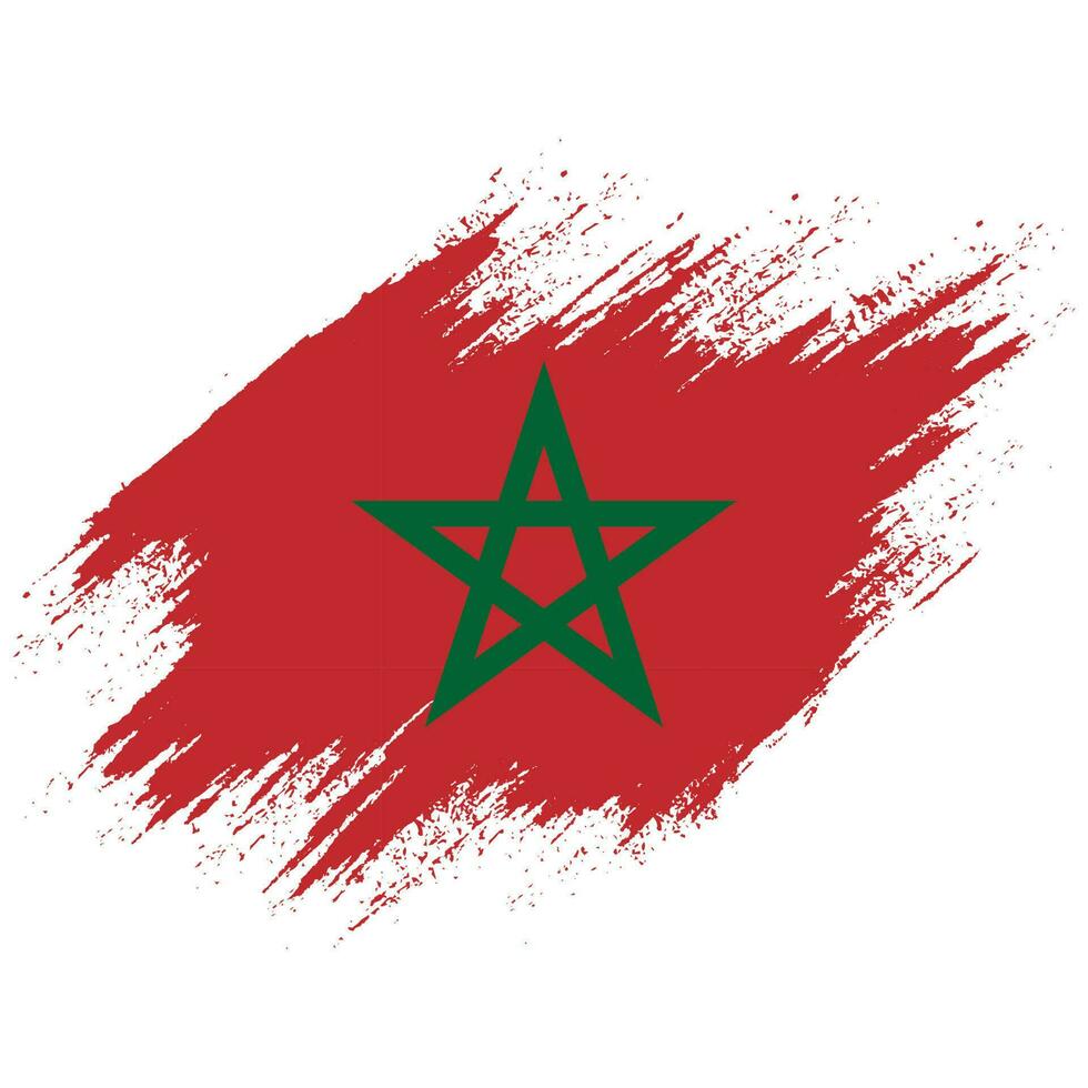 Morocco grunge flag vector