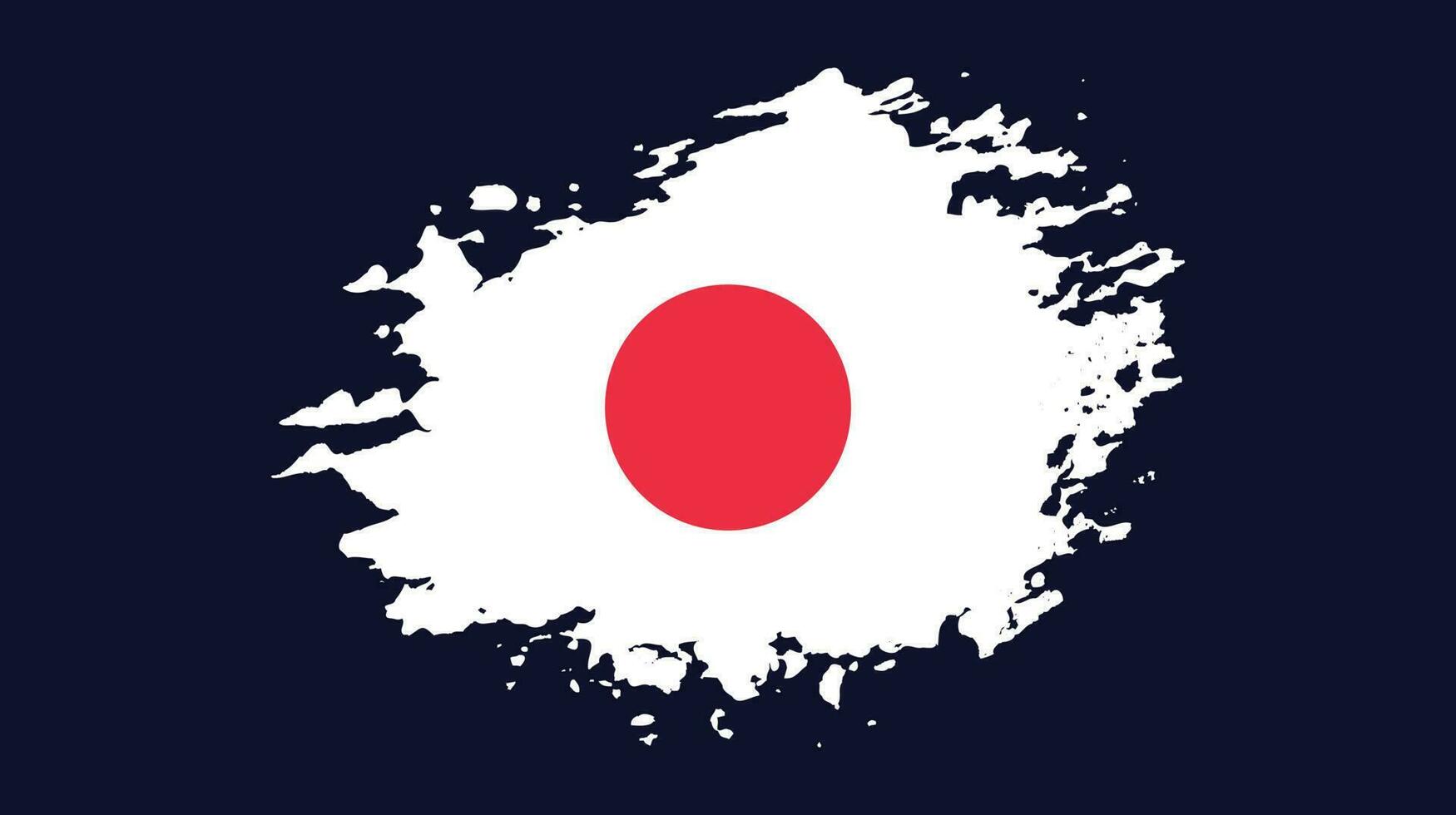 Abstract brush stroke Japan flag vector image