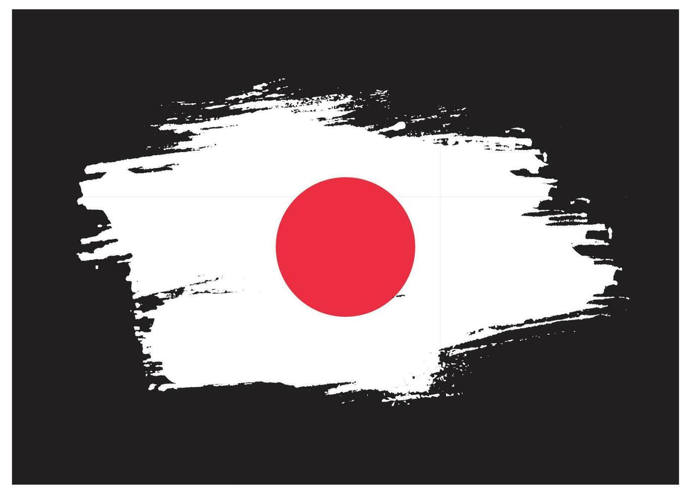 vector de bandera de japón libre de trazo de pincel de tinta de pintura