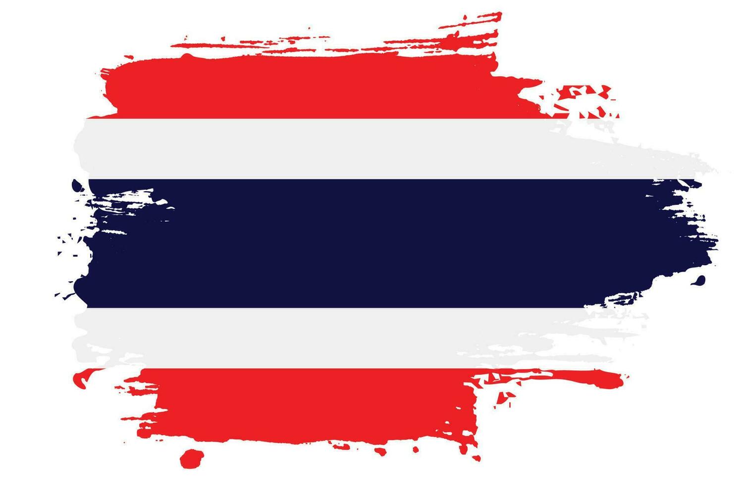 Paint brush stroke Thailand flag vector for free download