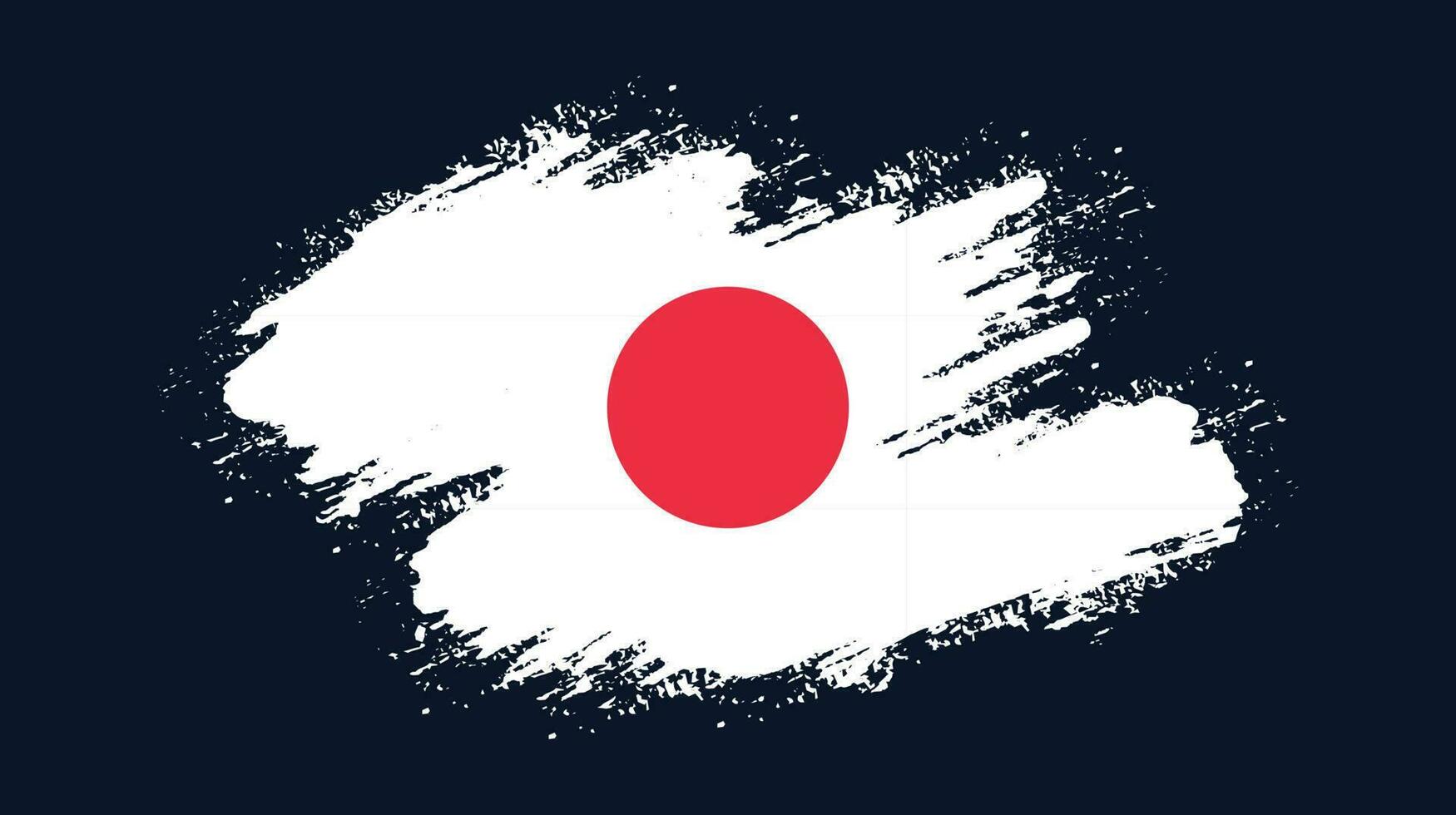Ink brush stroke Japan flag vector