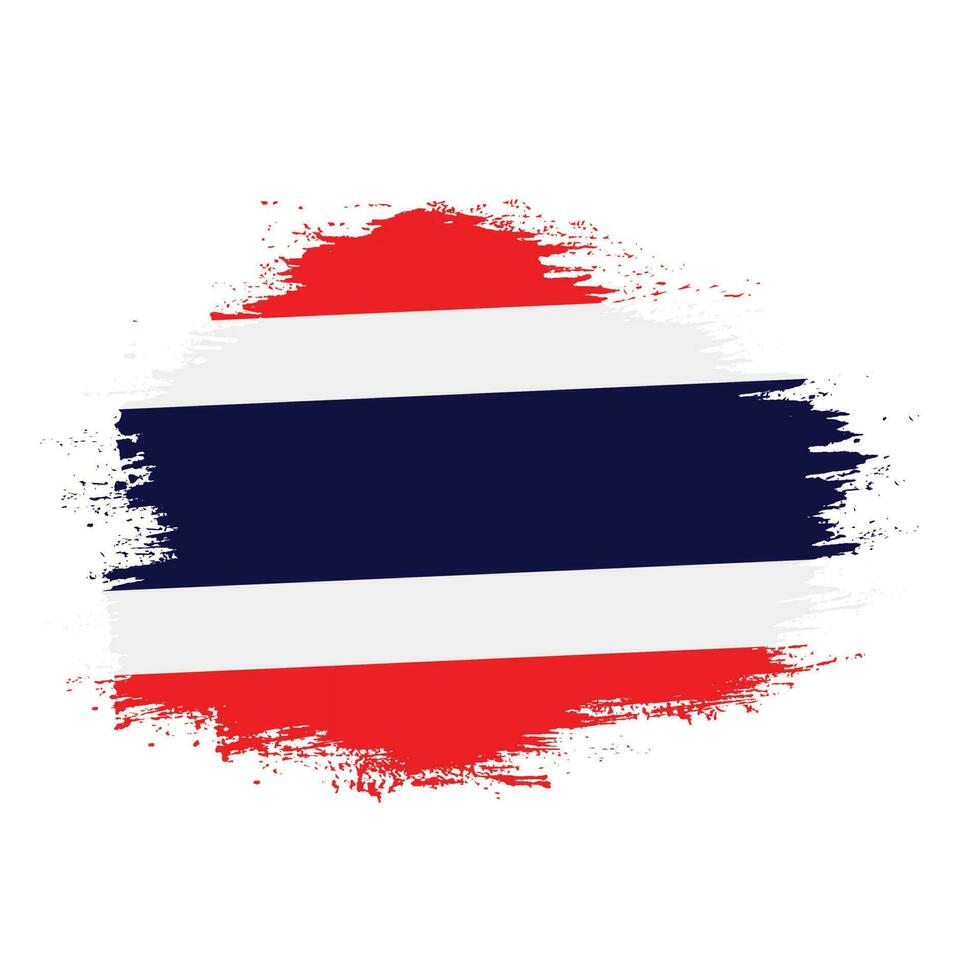 Vintage Thailand grunge flag vector