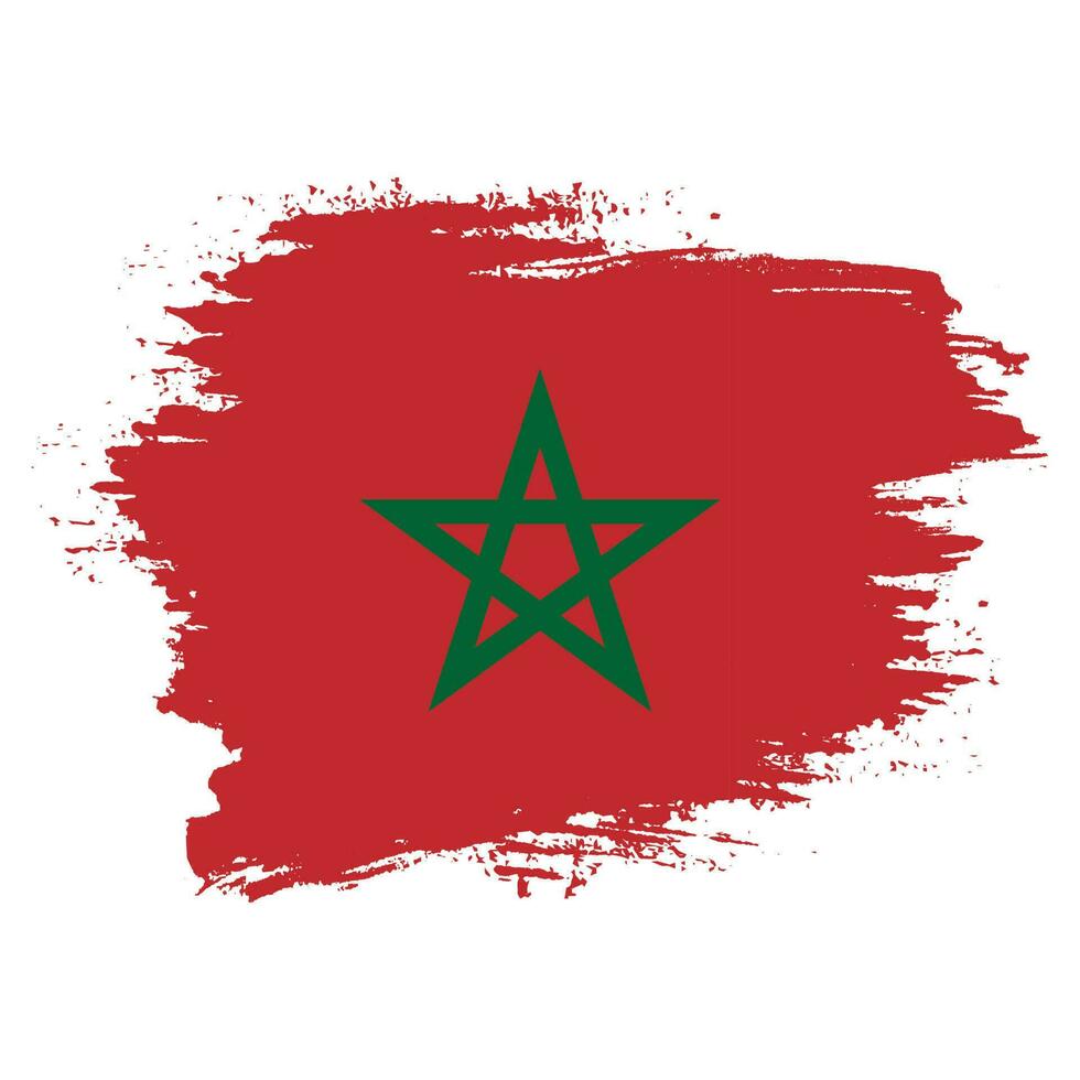 Morocco splash flag vector