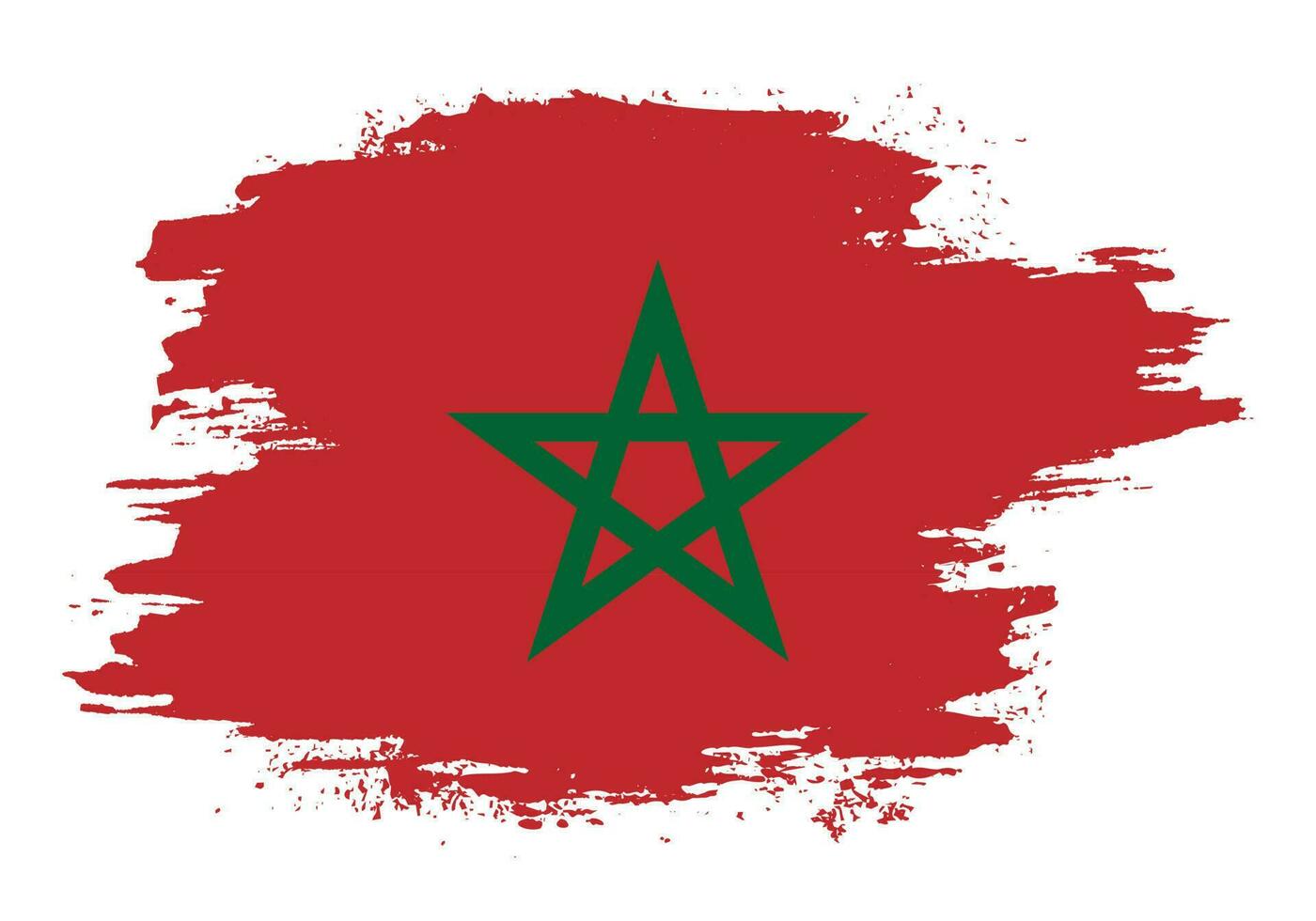 Creative Morocco grunge flag vector