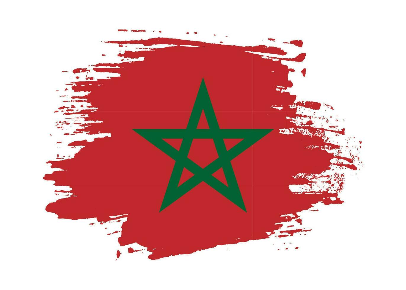 Vintage Morocco grunge flag vector