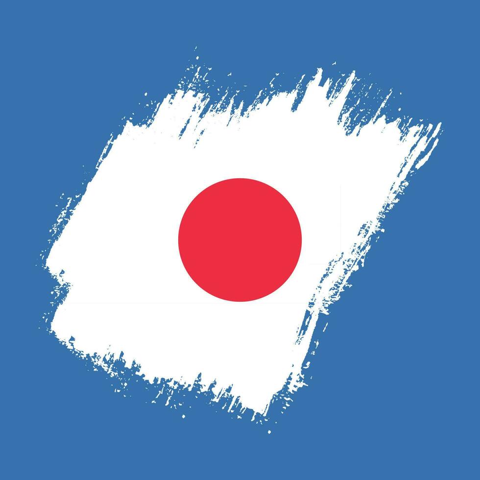 Distressed Japan grunge flag vector