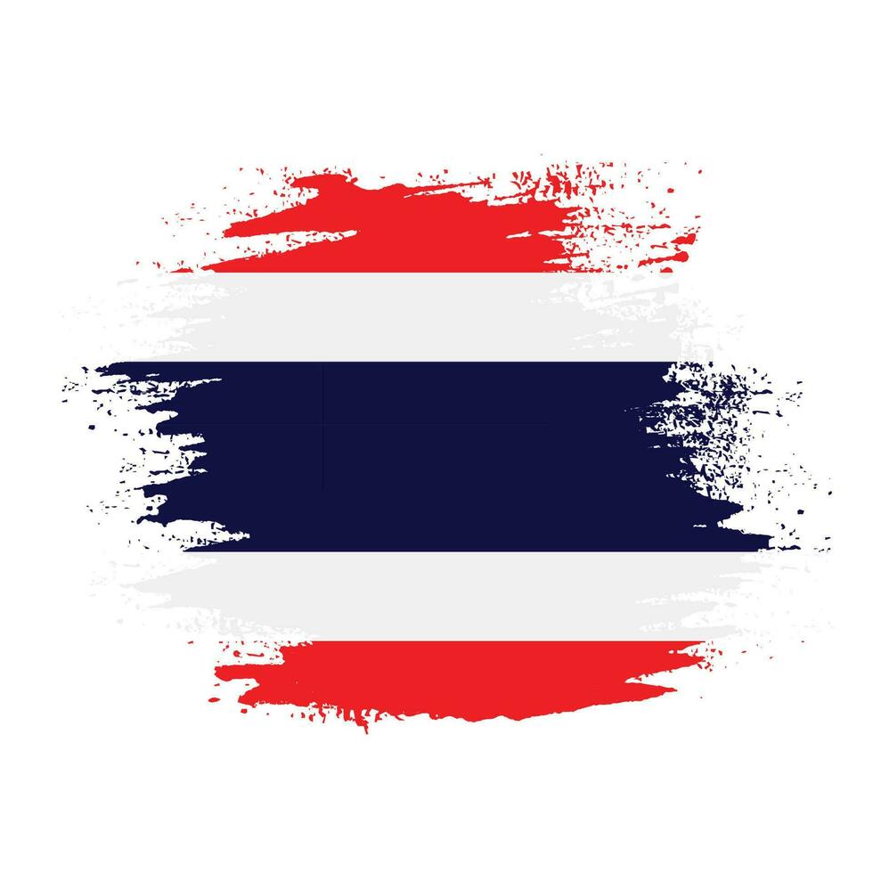 Flat grunge texture abstract Thailand flag vector