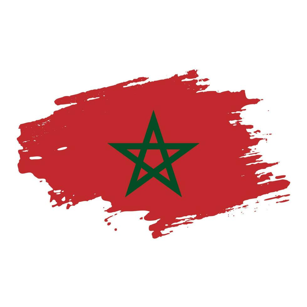 Graphic Morocco grunge flag vector