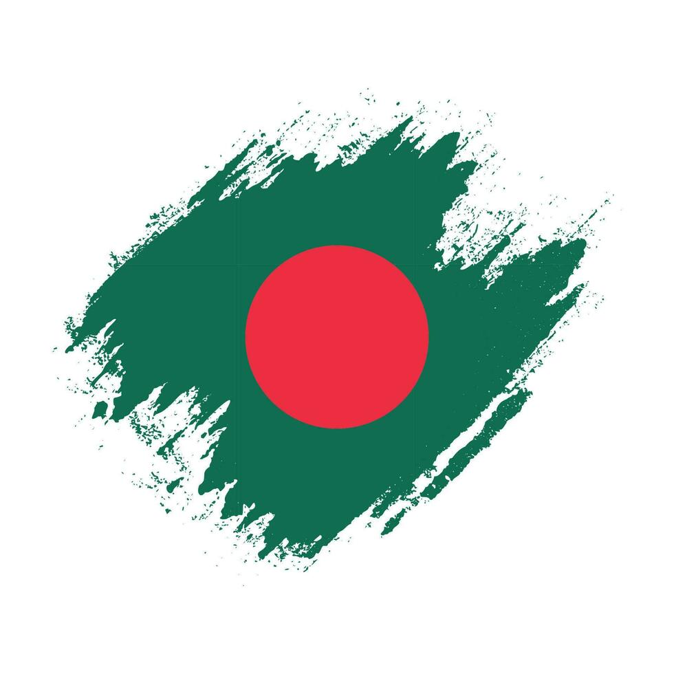 Splash grunge texture Bangladesh abstract flag vector