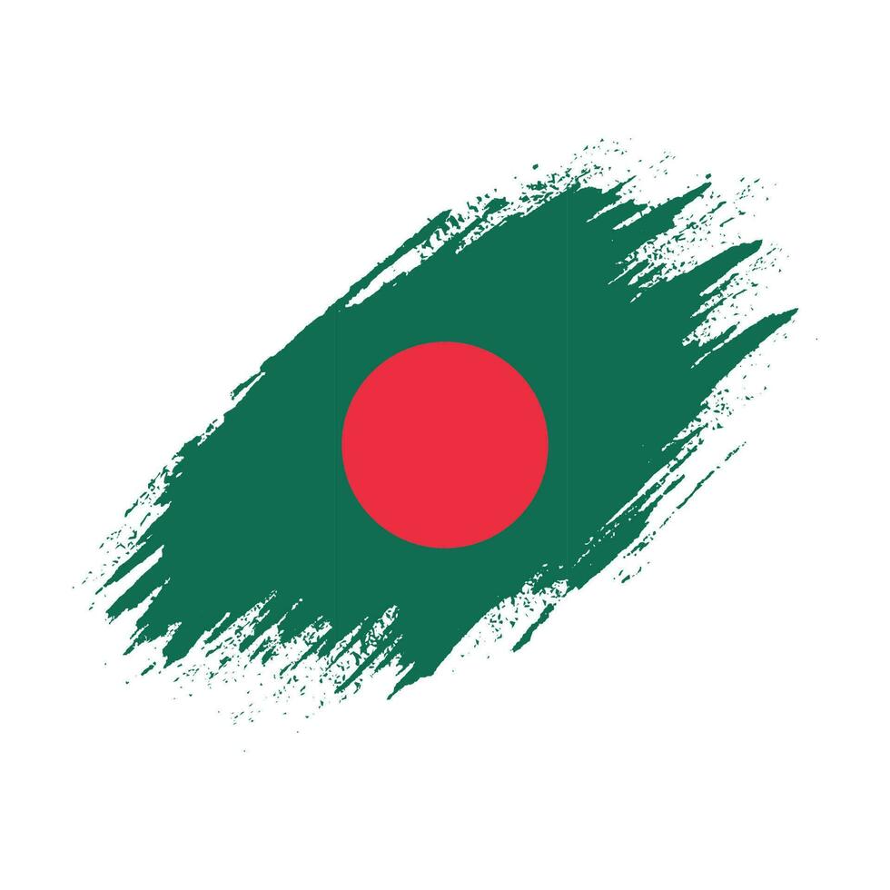 Brush effect Bangladesh grunge texture flag vector