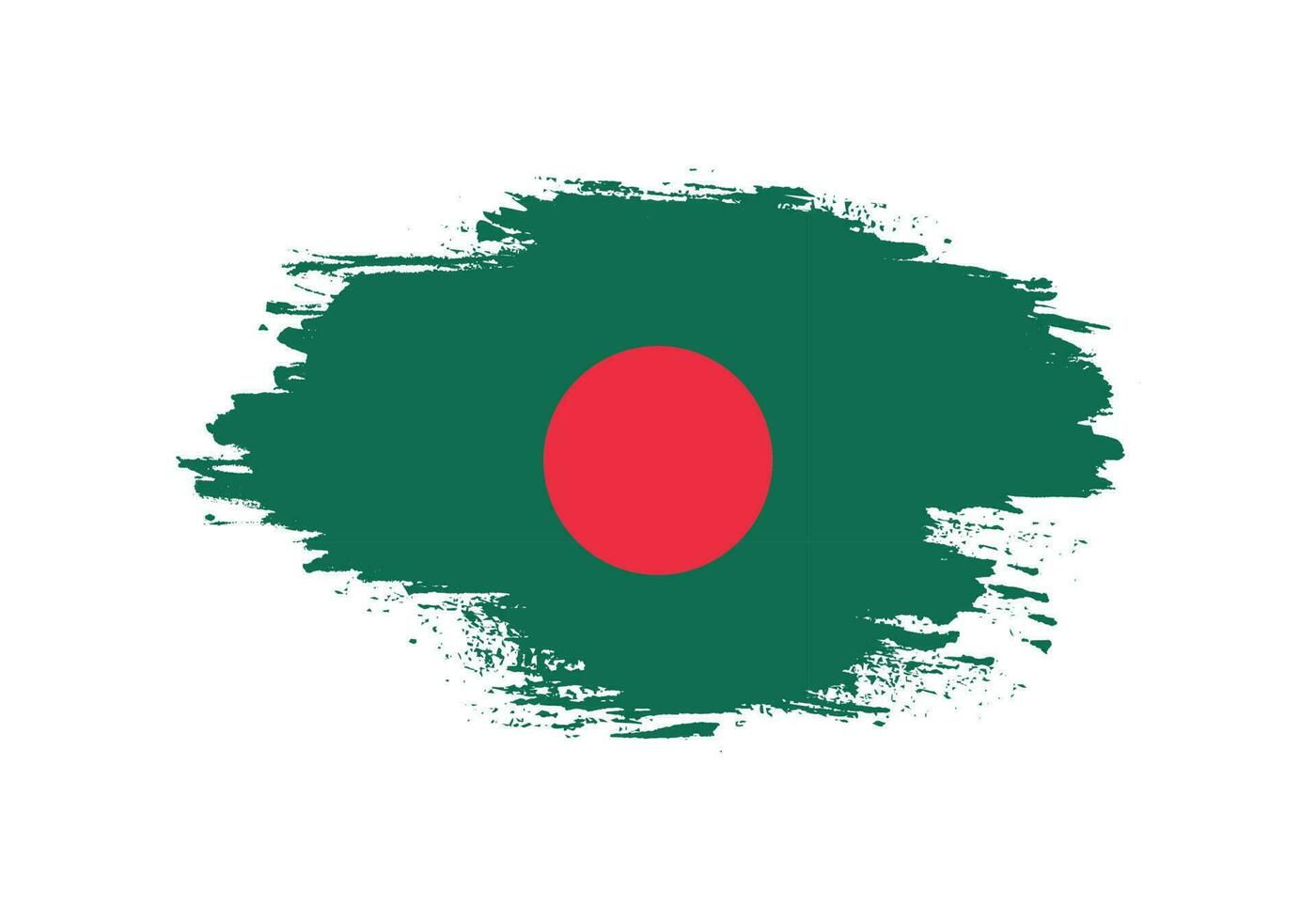Vector brush stroke Bangladesh flag