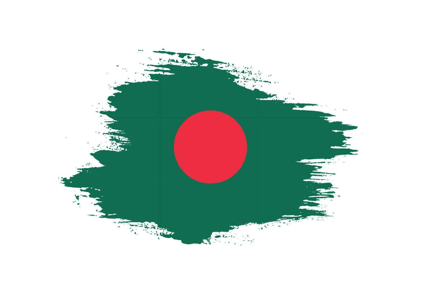 vector de bandera de plantilla de trazo de pincel de pintura de bangladesh