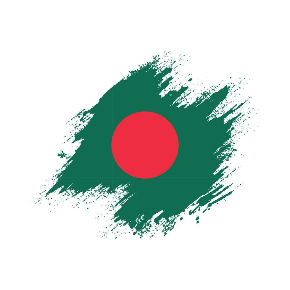 New Bangladesh grunge flag design vector