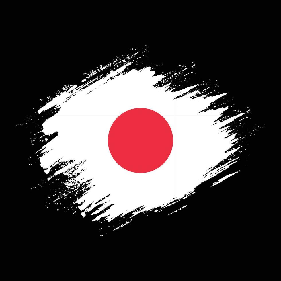 grunge textura salpicadura japón bandera vector