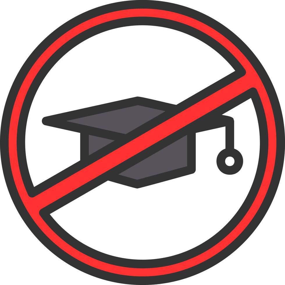 No Education Vector Icon Design