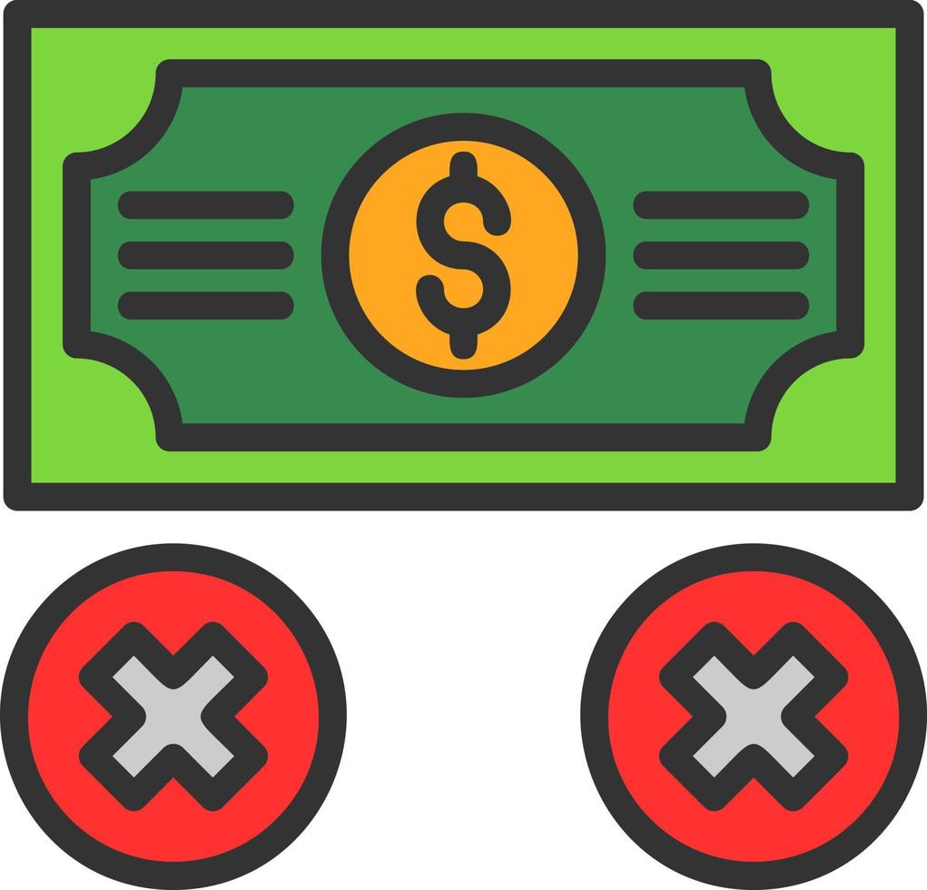 No Money Vector Icon Design
