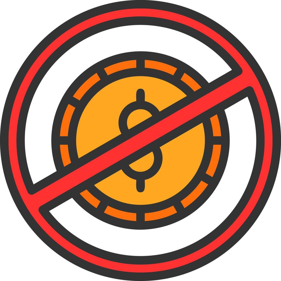 No Money Vector Icon Design