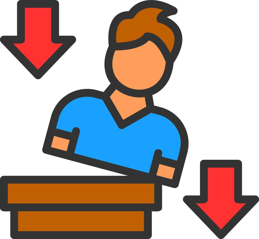 Falling Vector Icon Design