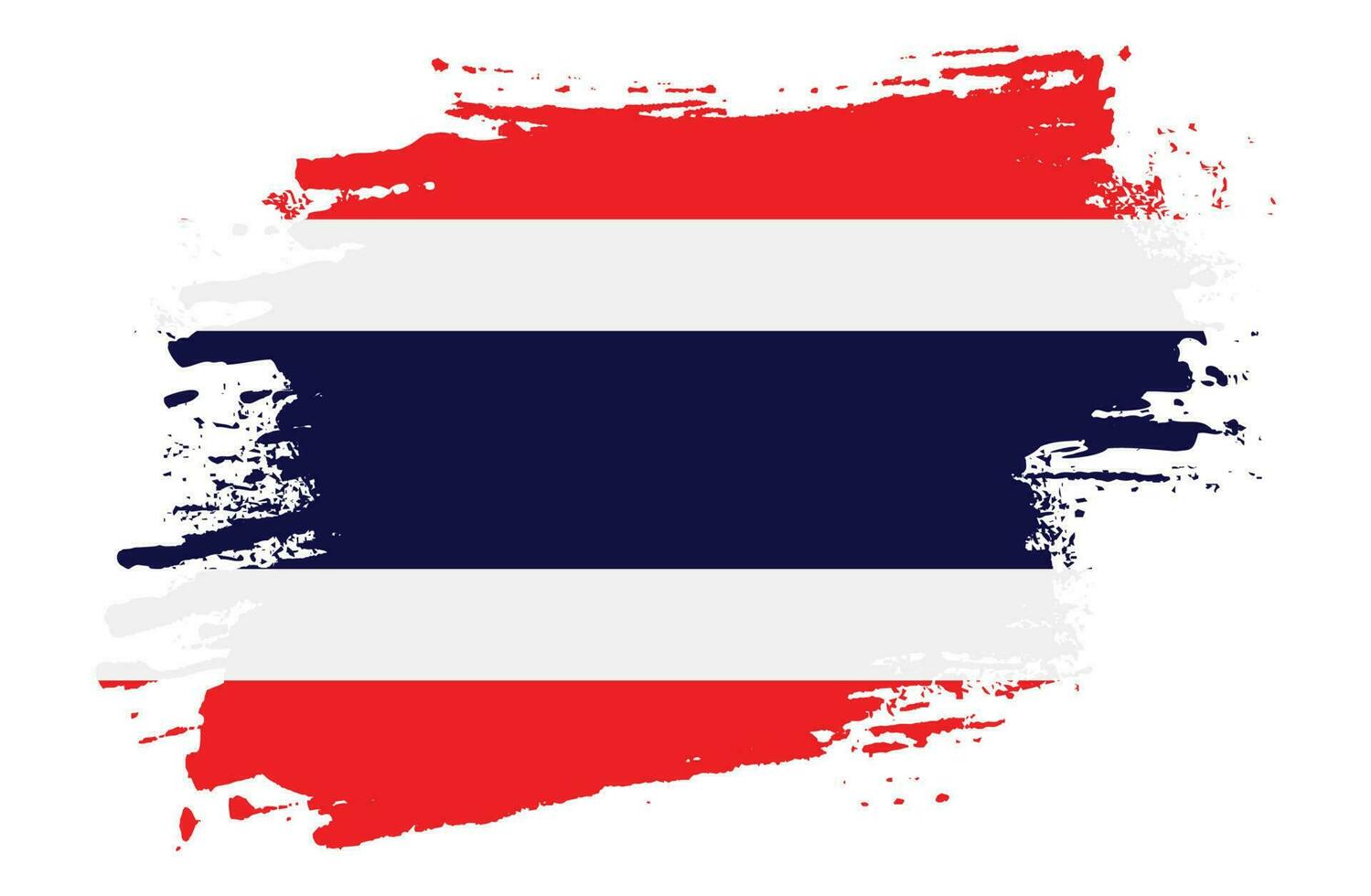 Graphic Brush stroke Thailand flag vector