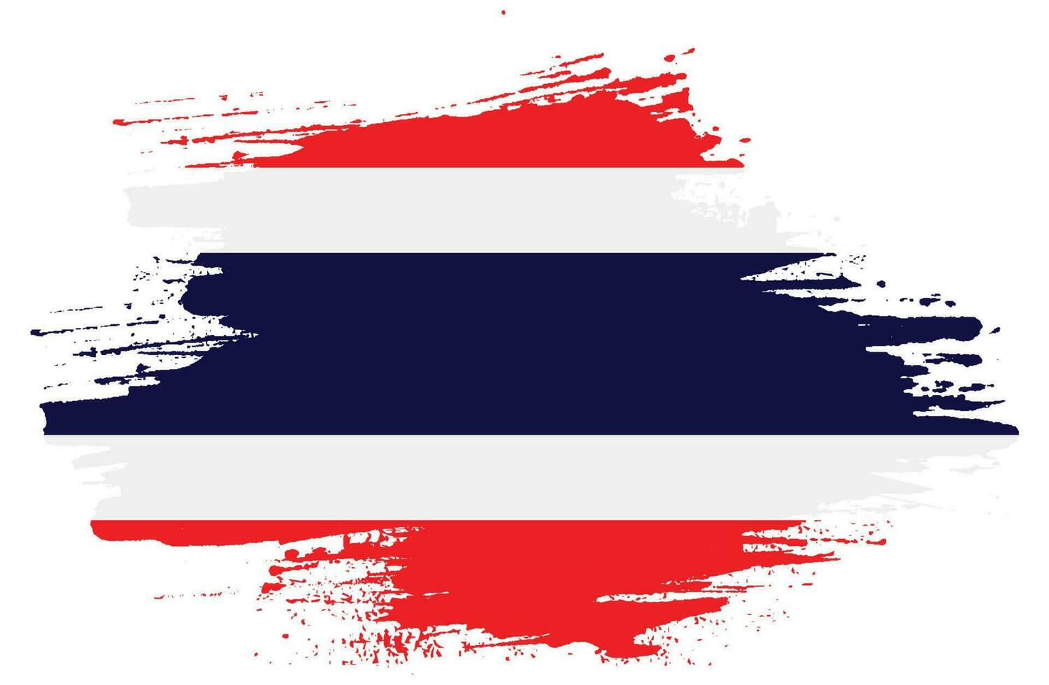 Thailand flag vector with brush stroke illustration