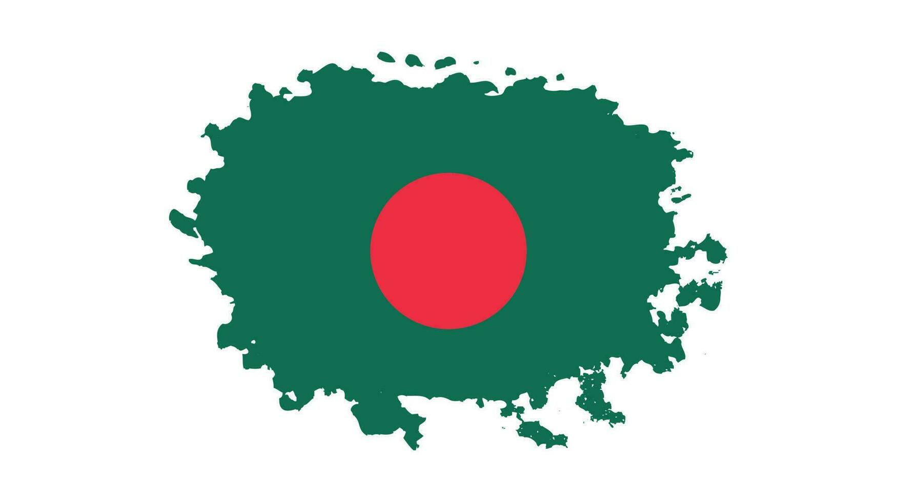 vector de bandera de bangladesh de trazo de pincel de pintura grunge