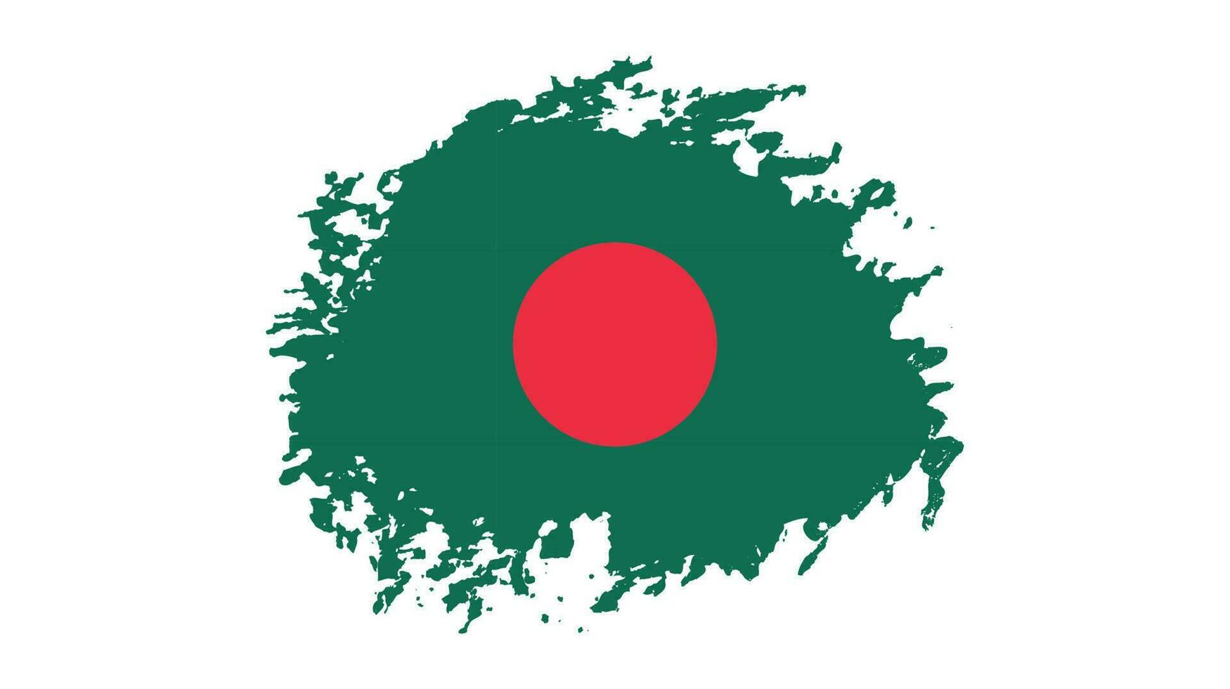 Vector paint brush stroke Bangladesh flag