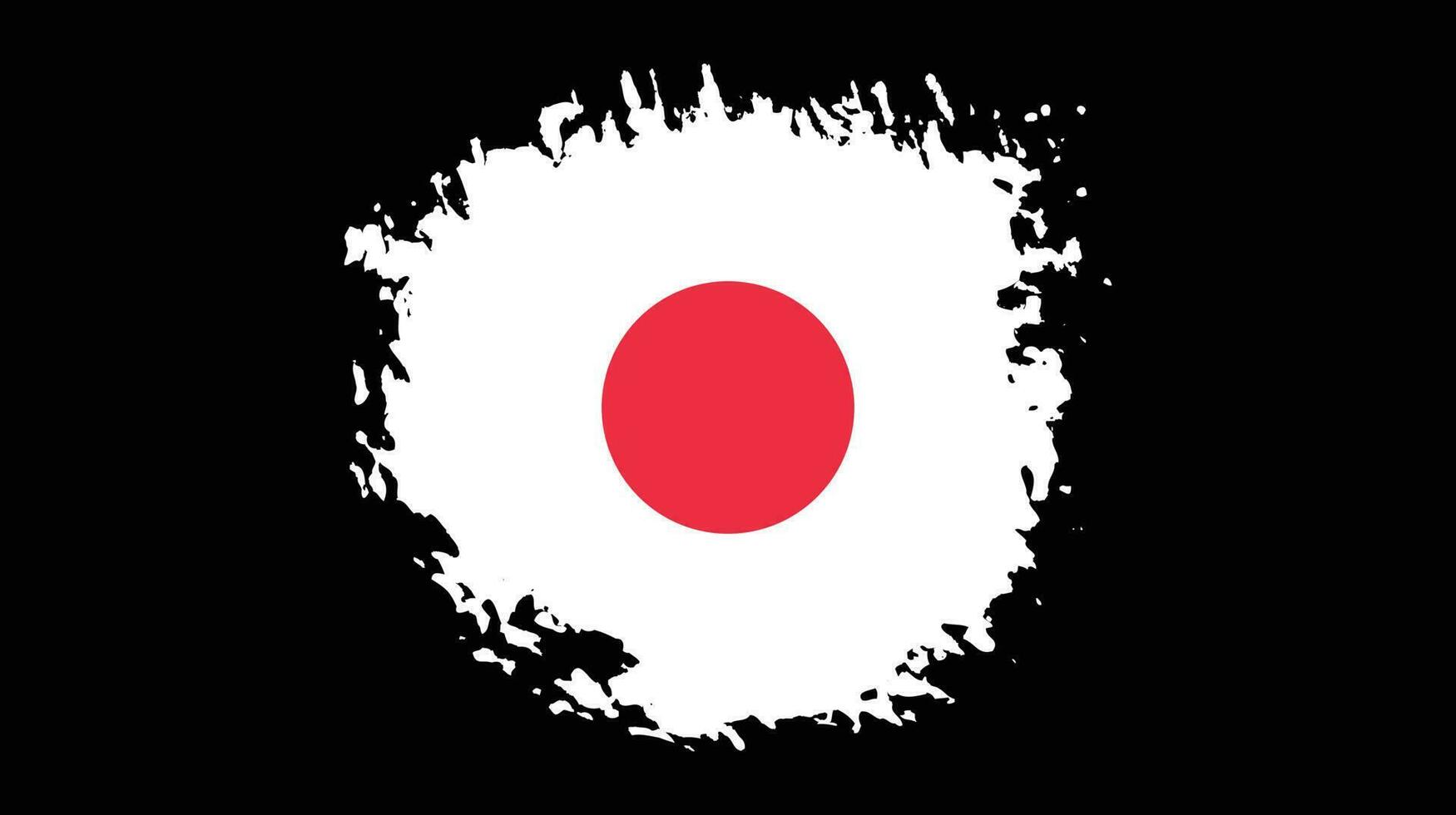Paint brush stroke Japan flag vector for free download