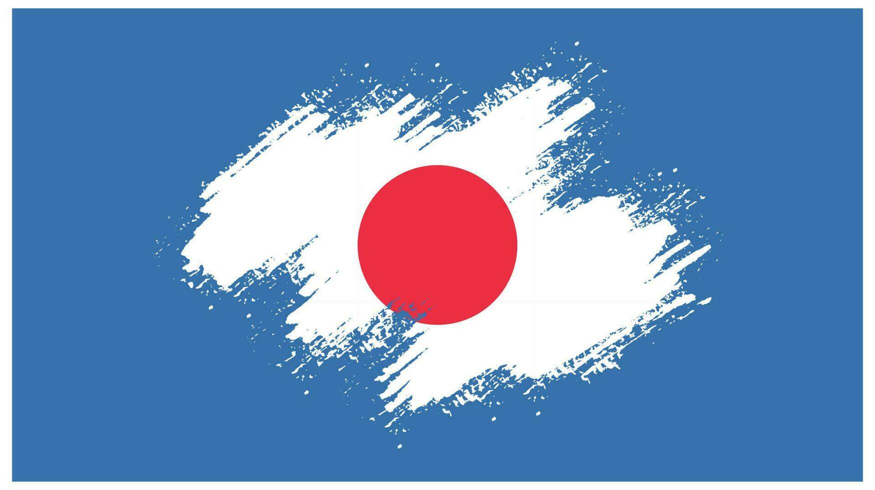 Distressed abstract Japan flag vector