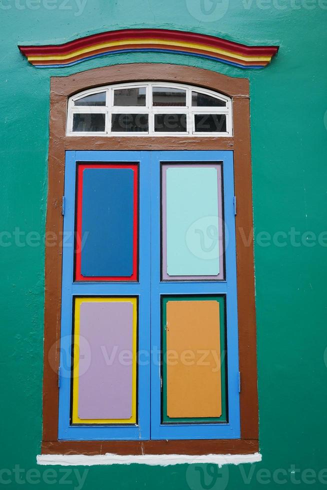 Colorful windows in Little India, photo