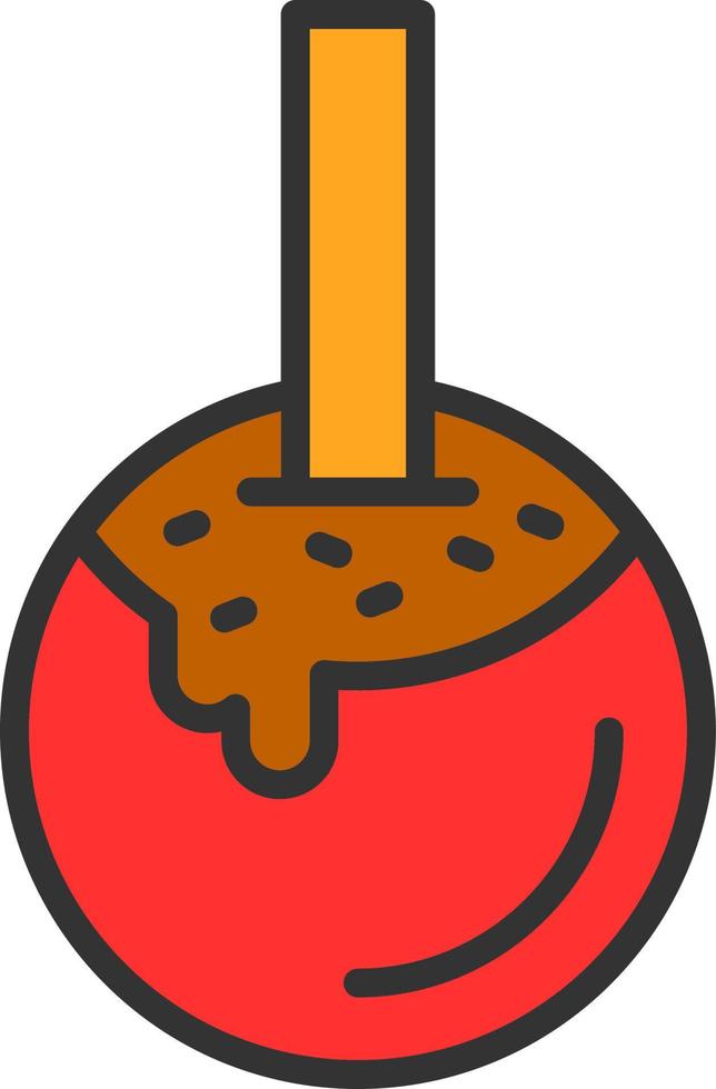 Caramel Apple Vector Icon Design