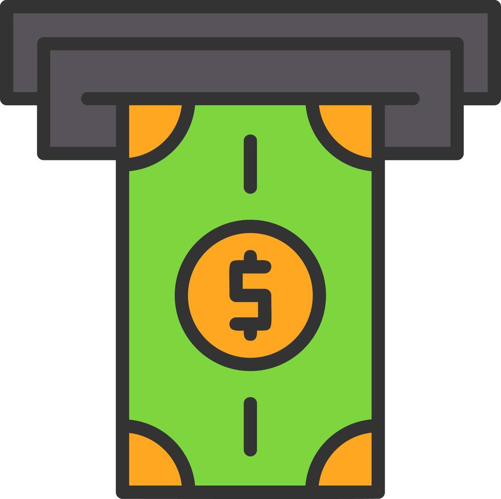 Money Withdrawal Vector Icon Design