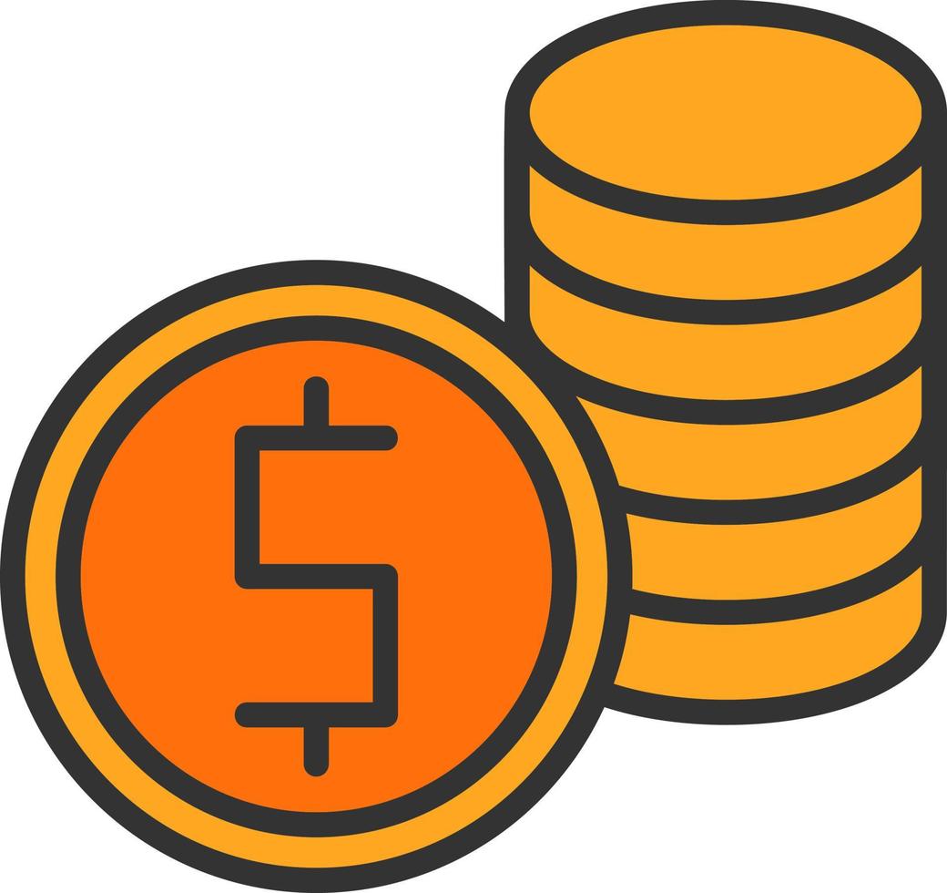 Coin Stack Vector Icon Design