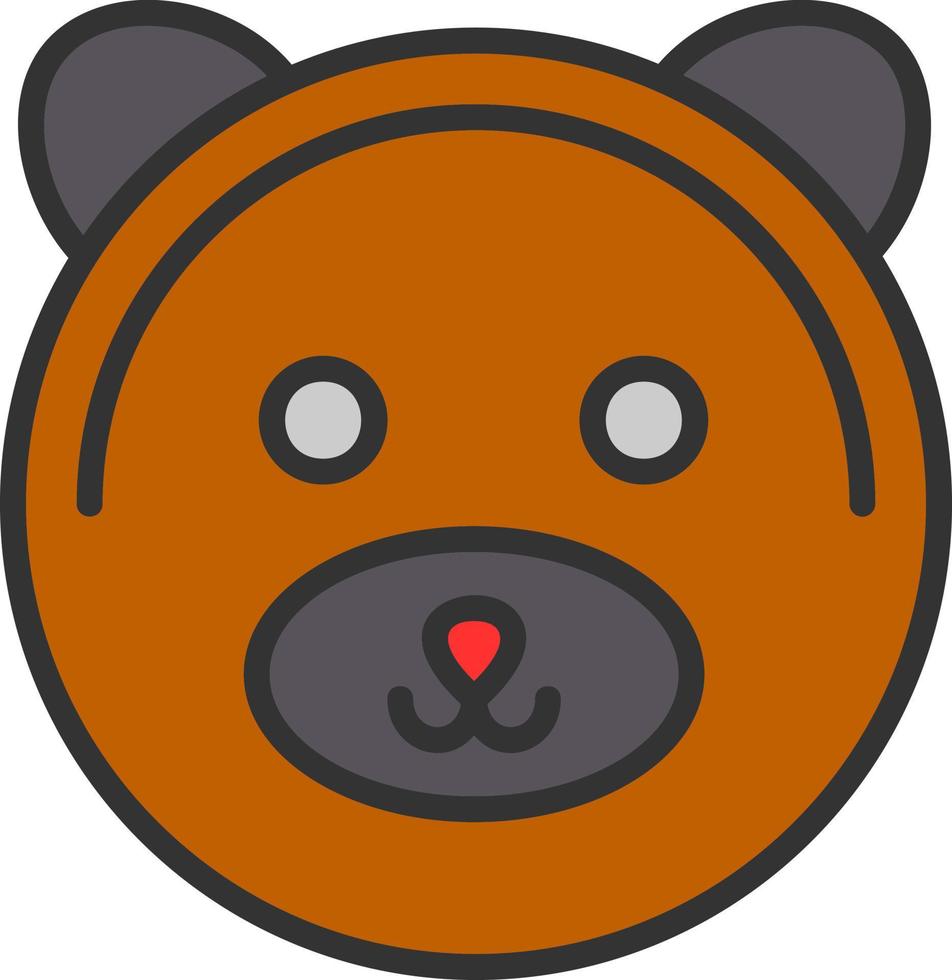 diseño de icono de vector de oso