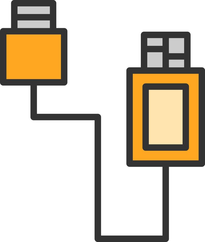 Usb Cable Vector Icon Design