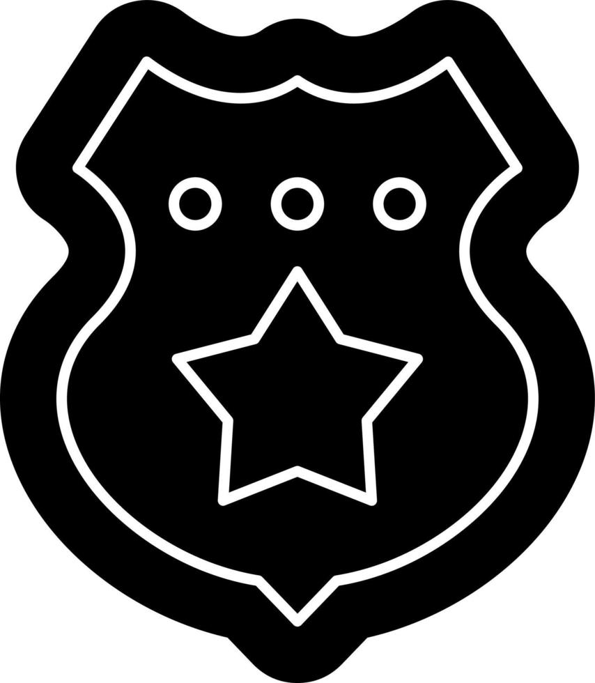 Police Badge Vector Icon Design