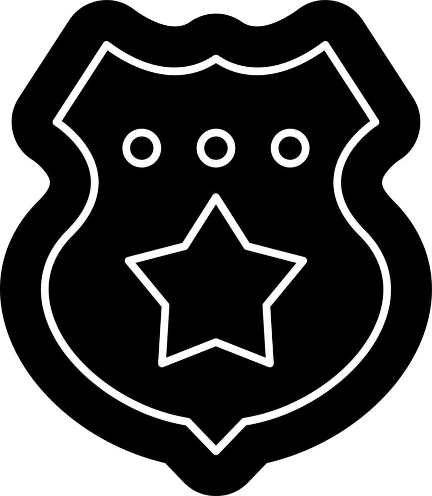 Police Badge Vector Icon Design