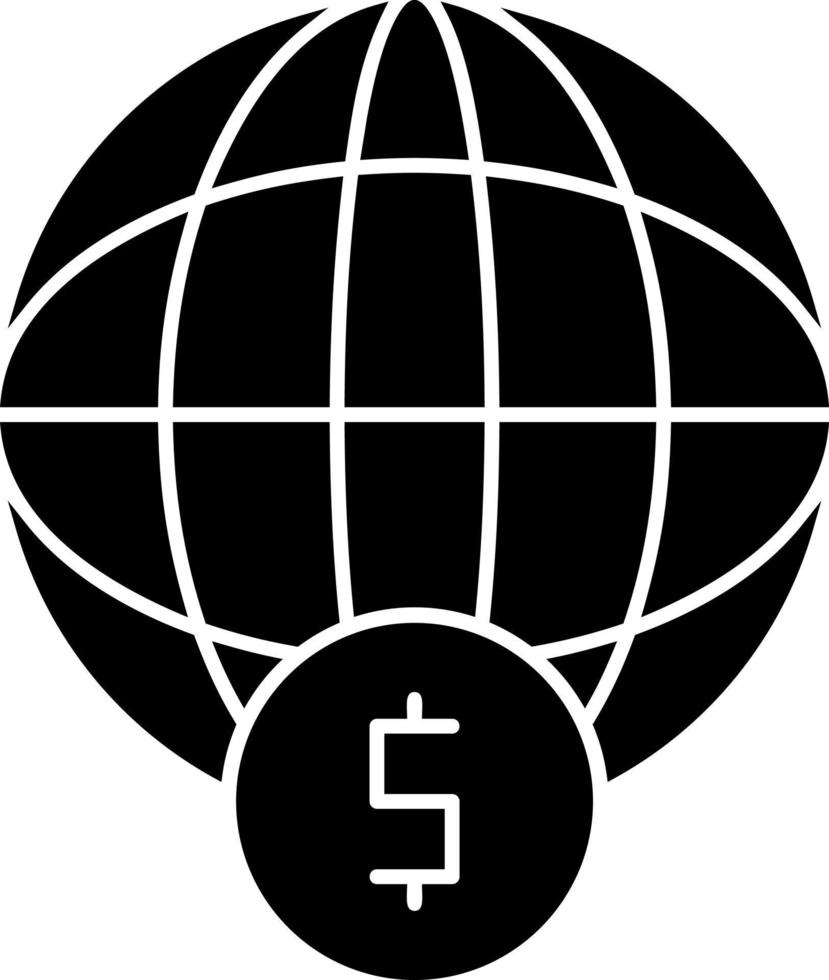 diseño de icono de vector financiero mundial