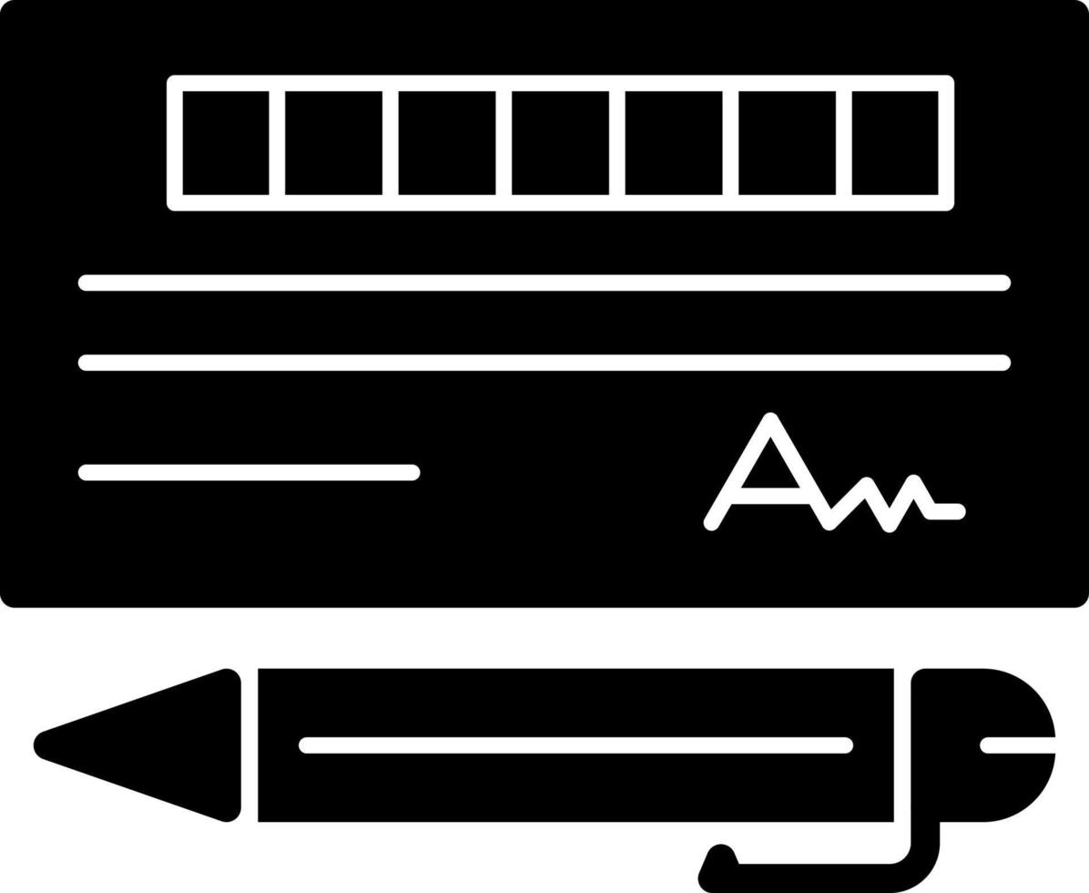 Bank Check Vector Icon Design