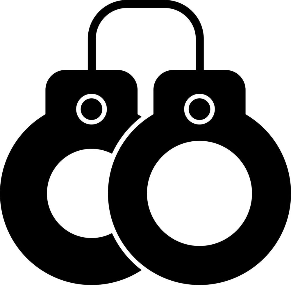 Handcuffs Vector Icon Design