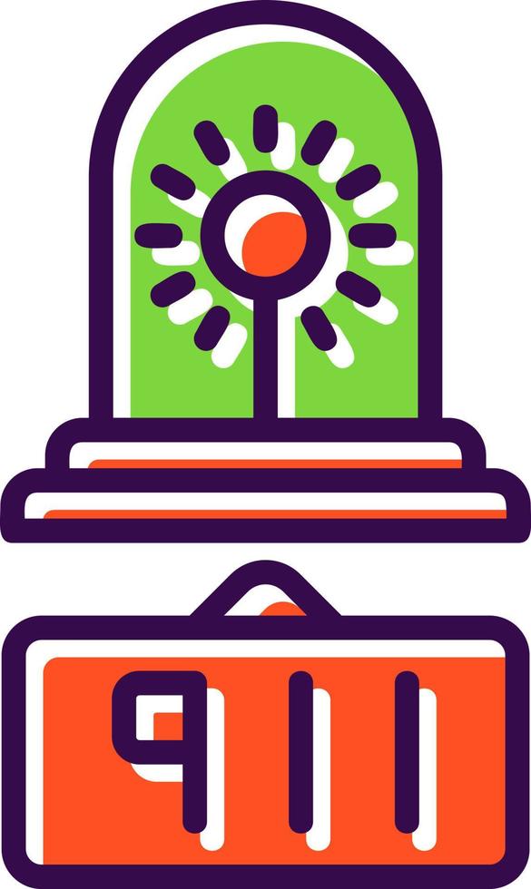 911 Call Vector Icon Design