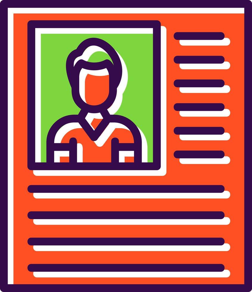 Personal Profile Vector Icon Design