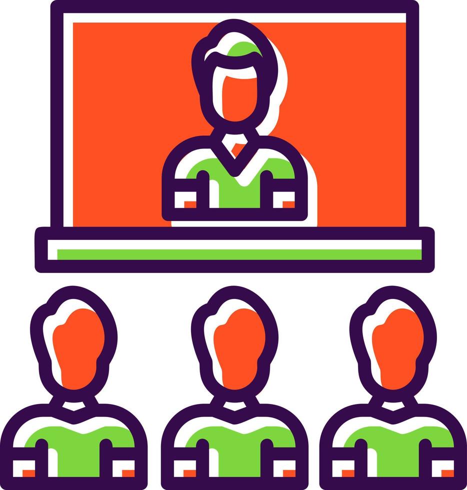 Video Conference Vector Icon Design