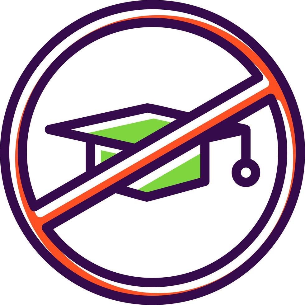 No Education Vector Icon Design