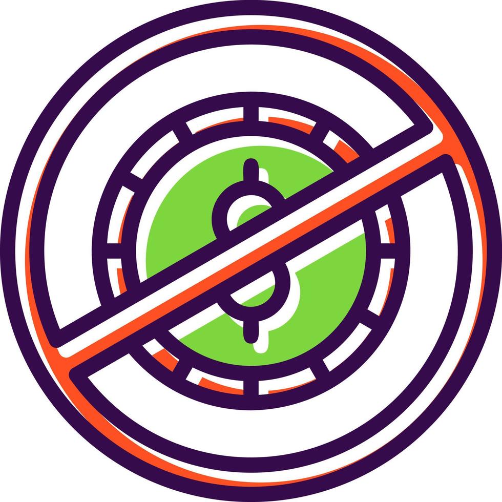 No Money Vector Icon Design