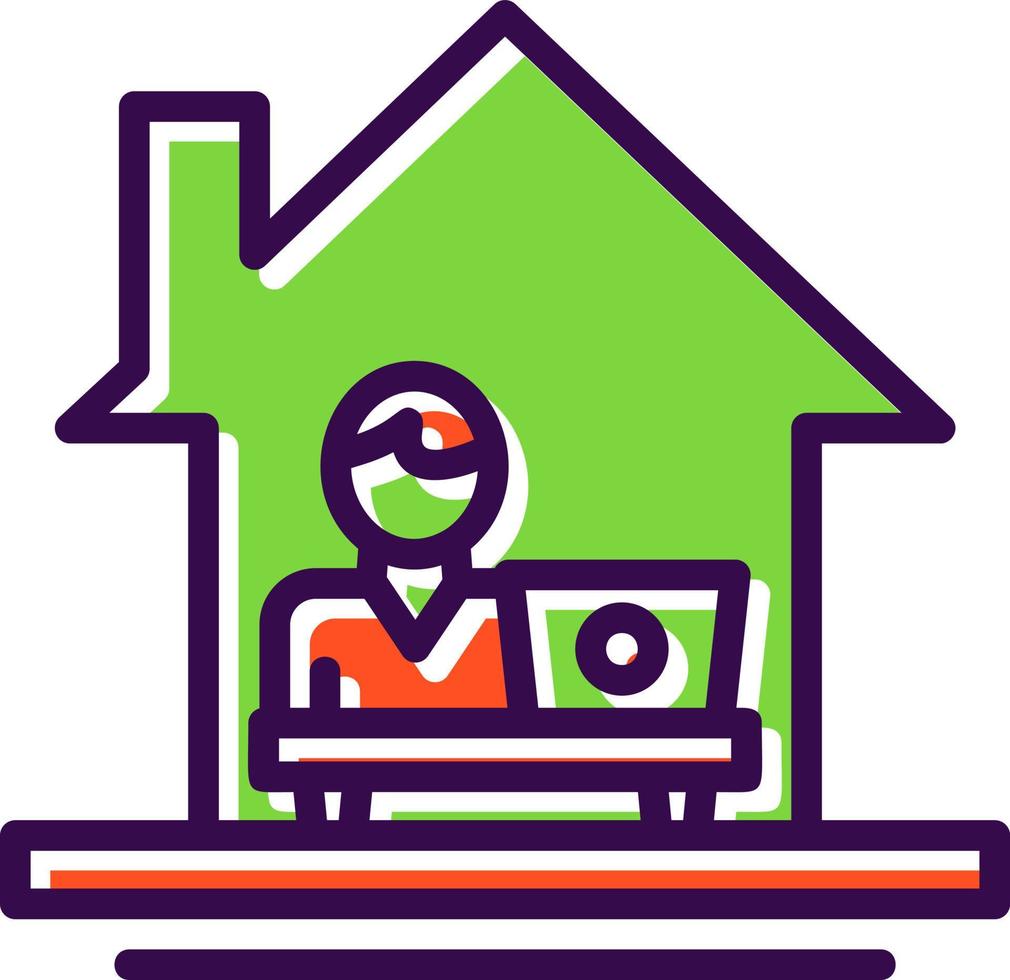 Work From Home Vector Icon Design