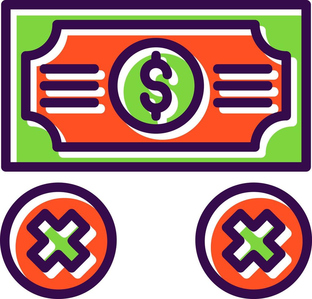 No Money Vector Icon Design