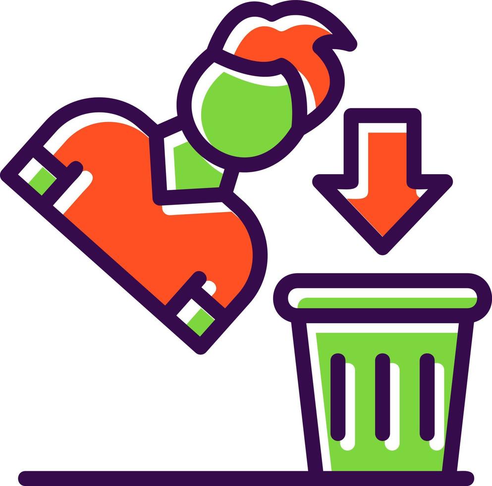 Thrown Away Vector Icon Design