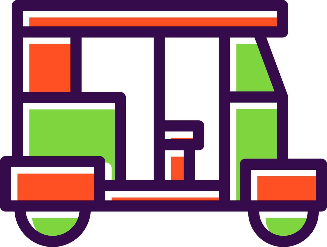 diseño de icono de vector de rickshaw