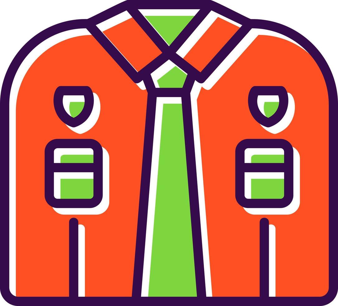 Police Uniform Vector Icon Design